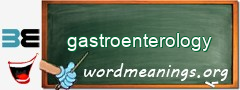 WordMeaning blackboard for gastroenterology